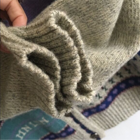 𝅺MUSKOKA LAKES Wool Button Front Cardigan Sweater L - Picture 7 of 8